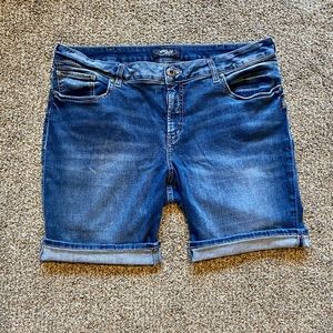 Plus Size Silver Jeans Bermuda Shorts Size 18